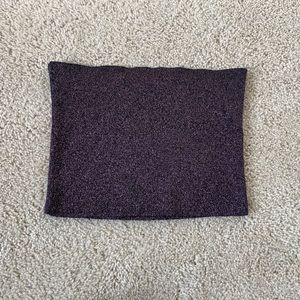 ZARA Purple Sparkly Strapless Top Size Small